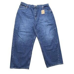 Boden Jeans Mens 33x26 Blue Wide Leg Relaxed 100% Cotton Denim Medium Wash